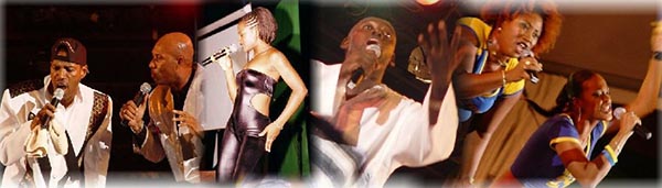 Calypsonians performing at Calypso Tents in Barbados